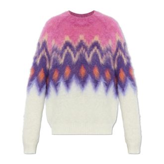 Isabel Marant Round-neck Knitwear, female, Pink, Size: S Ambre Sweater