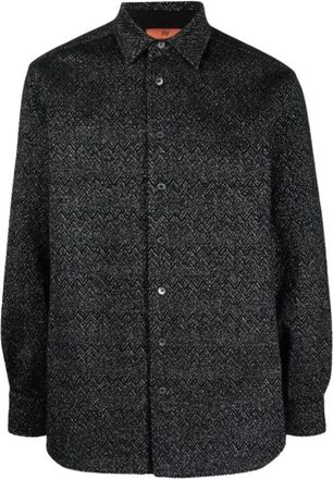 Missoni Heren, Overhemden, Zwart, Maat: XL