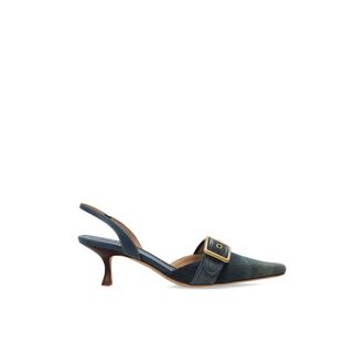 Coach Pumps, female, Blue, Size: 5 1/2 US Margot Loved Denim Slingback