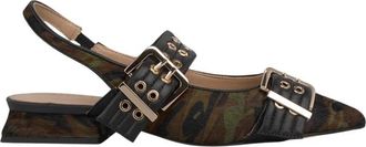 Alma En Pena Schoen met brede gesp en hak - Dames - Ballerinas - Groen - 39 EU - Schoenen