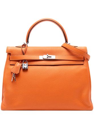 Herm&egrave;s 2011 Togo Kelly II Retourne 35 tas - Oranje
