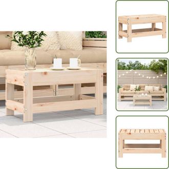 vidaXL The Living Store Poggiapiedi da Giardino 62x30x32 cm in Legno Massello di Pino - Seduta da esterno