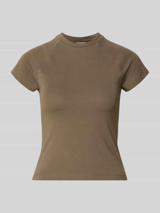 Noisy May T-Shirt mit Raglan&auml;rmeln Modell KATINKA in Camel, Gr&ouml;&szlig;e XS