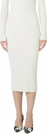 La Petite Robe Di Chiara Boni Abax Midi Pepper Skirt In Bianco