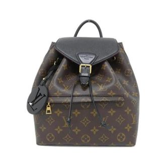Louis Vuitton Pre-owned Monogram Montsouris Backpack - Dames - Vintage Rugzakken - Bruin - ONE Size - Leer - Vintage