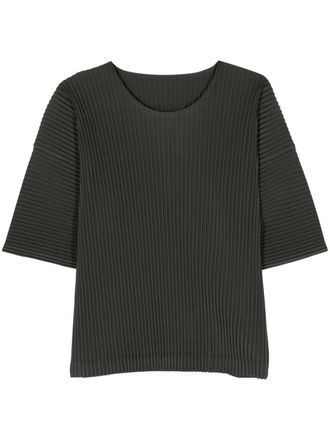 Homme Plissé Issey Miyake MC July pleated T-shirt - Grey