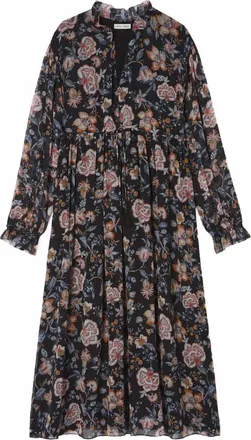 Louise Misha Womens Chella Maxi Dress In Charcoal Tropical Loon