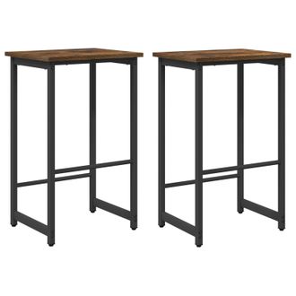 vidaXL Sgabello Da Bar 2 Pz Rovere Fumo 40 X 32 X 74 Cm Vidaxl