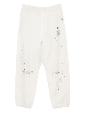 Miharayasuhiro graphic-print trousers - men - Cotton - 46 - Neutrals