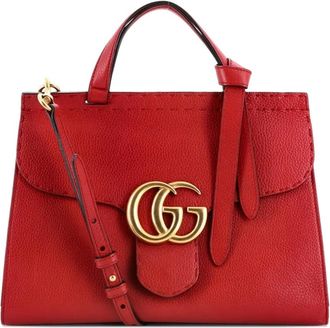 Gucci GG Marmont leren kleine tas met handvat - Rood
