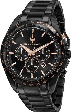 Maserati R8873612048 Traguardo Mens Chronograph Watch with Black Dial Stainless Steel - One Size