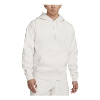 Nike Solid Color Minimalistic Hooded Long Sleeves Hoodie Mens White DA0316-030
