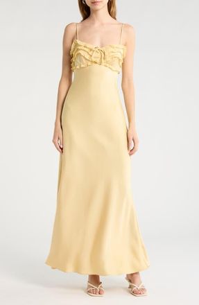 ASTR the Label Jade Slipdress in Yellow at Nordstrom, Size X-Small