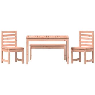 vidaXL Juego De Comedor Para Jard&iacute;n 4 Pzas Madera Maciza Abeto Douglas Vidaxl