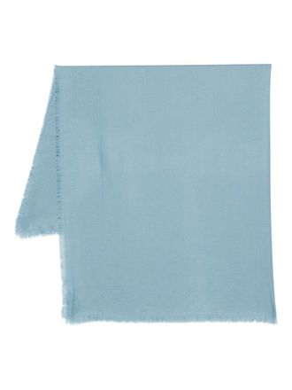 Gucci Sjaal met gerafelde afwerking - Blauw
