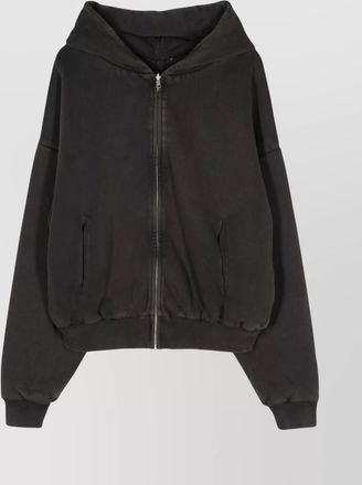 Entire studios hooded thermal sweater side pockets