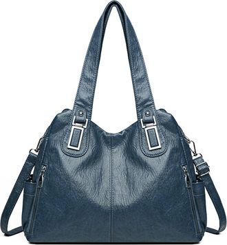 Generic Punk Studded Crossbody Handbg Large Shoulder Bag Messenger Bag for Women (Blue) (style6)