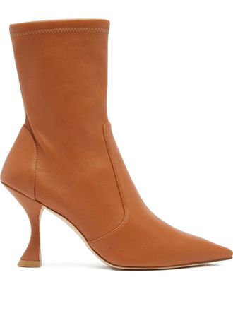 Stuart Weitzman Stivaletti a calzino Xcurve 85mm - Marrone