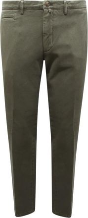BRIGLIA 1949 Slim Fit Groene Broek Gemaakt in Itali&euml; - Heren - Chinos - Groen - 3XL - Broeken