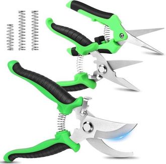 OEM Juego De 3 Tijeras De Jardiner&iacute;a De Acero Inoxidable Con Mangos Ergon&oacute;micos Para Plantas, Setos Y Flores