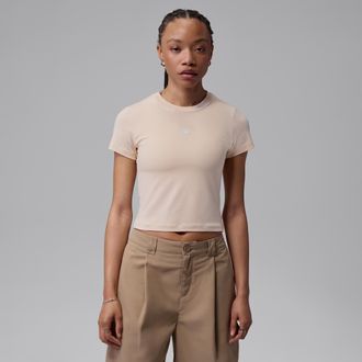 Nike Jordan Womens Jordan Flight T-Shirt in White | IV5347-272