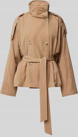 HUGO BOSS Jacke aus Lyocell-Leinen-Mix Modell Aclara in Sand, Gr&ouml;&szlig;e 40