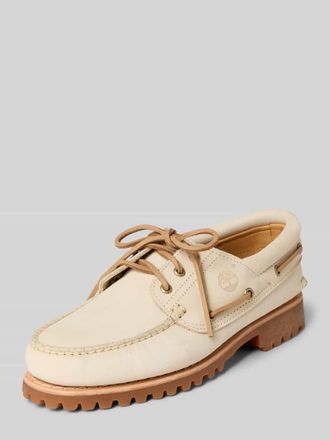 Timberland Bootsschuhe aus Leder mit profilierter Sohle in Beige, Gr&ouml;&szlig;e 40