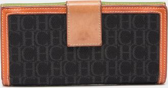 Carolina Herrera Multicolor Monogram Canvas And Leather Continental Wallet