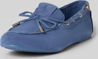 Guess Loafer aus echtem Leder Modell Aisha in Hellblau, Gr&ouml;&szlig;e 36