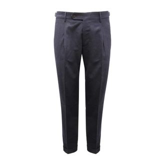 Berwick 1707 Suit Trousers, male, Blue, S, Wool Trousers RetroLong Navy