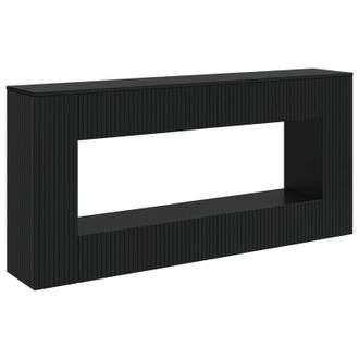 vidaXL Mesa Consola Rayado Negro 155 X 29 X 74 Cm Madera De Ingenier&iacute;a Vidaxl