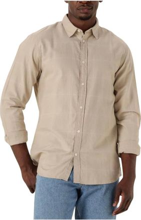 Selected Heren, Overhemden, Beige, Maat: 2XL Wol