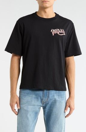 Von Dutch Graphic Logo T-Shirt in Jet Black at Nordstrom, Size Medium