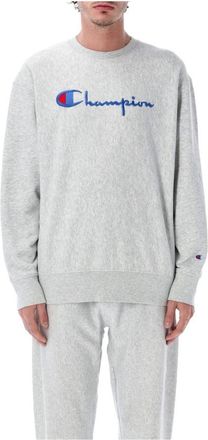 Champion Reverse Weave Crewneck Sweatshirt - Heren - Sweatshirts - Grijs - M - Katoen - Hoodies & sweatvesten