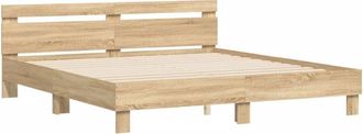 vidaXL Bed Frame without Mattress Sonoma Oak 160x200 cm Vidaxl