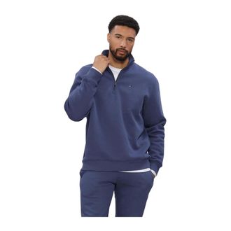 Tommy Jeans Heren Truien & Vesten Tjm Reg Fleece 1/4zip Mock Neck - Heren - Sweatshirts & Hoodies - Blauw - Maat: S Fleece