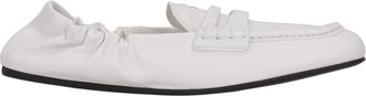 Miu Miu White Solid Loafers