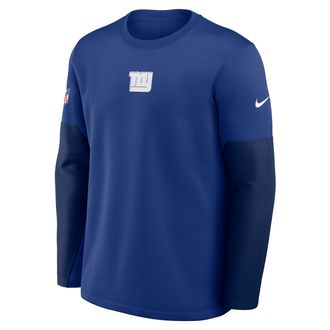 Nike New York Giants Scripted To Win Sideline Coach Nike Mens Therma-FIT NFL Long-Sleeve T-Shirt in Blue | 03BR0DGE8I-NX3