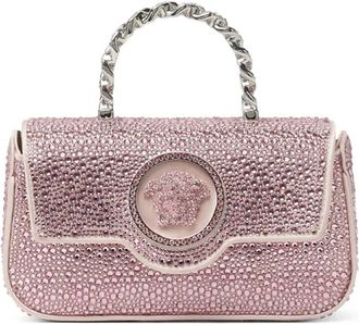 Versace Borsa La Medusa mini con cristalli - Rosa