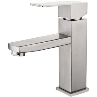 OEM Grifo Monomando Para Ba&ntilde;o Crezuo, Agua Fr&iacute;a Y Caliente, Acero Inoxidable, N&iacute;quel Cepillado