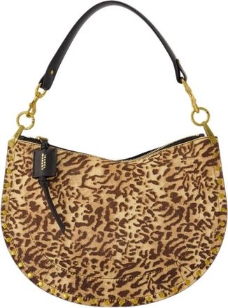 Isabel Marant Oskan Soft Zip Clutch - Dames - Schoudertassen - Bruin - ONE Size - Leer - Tassen