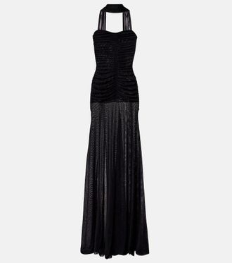 Bananhot Ross ruched jersey maxi dress
