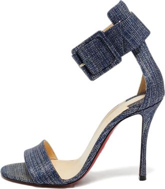 Christian Louboutin Sandali con fibbia - Blu