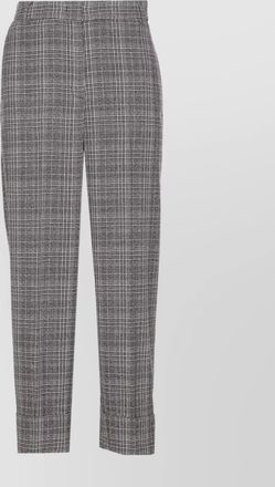 Liu Jo checked chino trousers cuffs