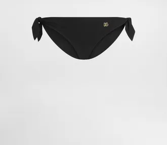 Dolce & Gabbana Slip C/fiocchi - Woman Swimwear Black Jersey 1