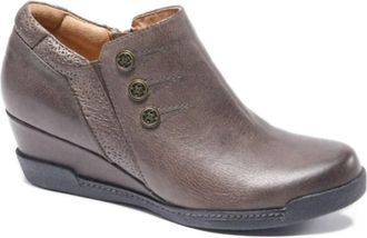 H&auml;lsa Footwear Womens Devina Wedge Ankle Boot In Dark Grey