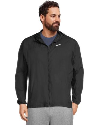 Brooks Brooks Canopy Packable Jacket Mens Black Full Zip Hooded Running DDR 90