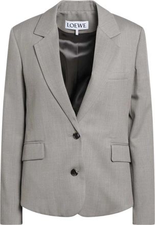 Loewe Giacca Monopetto - Dames - Blazers - Grijs - XS - Wol - Jassen
