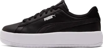Puma (WMNS) PUMA Lily Platform Board Shoes Black/White 384617-02