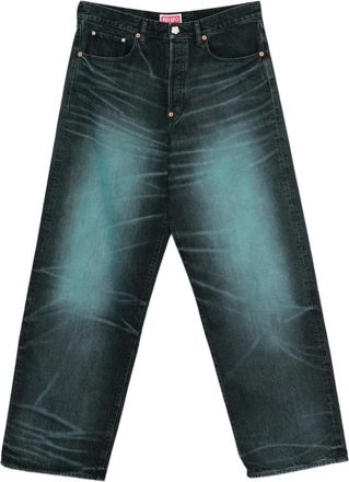 Kenzo Washed Jeans - Heren - Loose Fit Jeans - Blauw - W32 - Katoen - Jeans